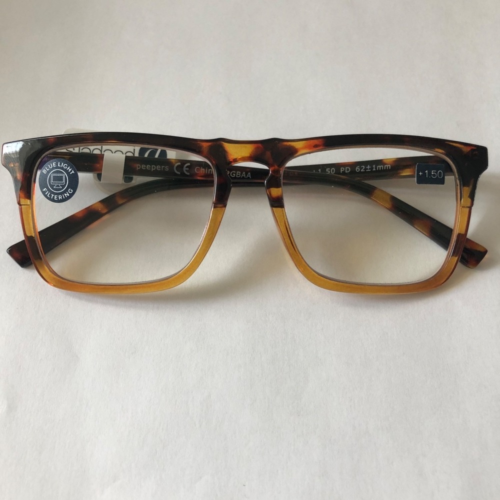 New Amber‎ Tortoise Peepers Reading Glasses +1.50